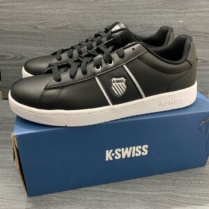 K-Swiss Classic COURT Vittora Black Silver 106963019 Men's Tennis Shoes 10.5 new